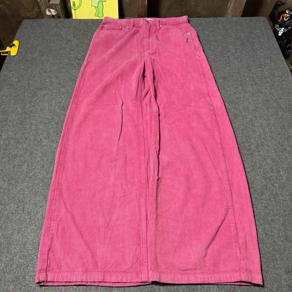 Urban Outfitters BDG Womens High and Wide Corduroy‎ Pants Pink Size 27W Y2K Rave